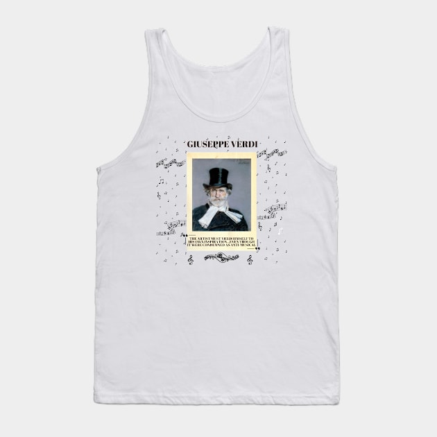 Portrait of Giuseppe Verdi Tank Top by Rubi16